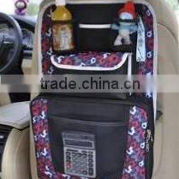 Durable Car back seat organizer with printing flowers,car trunk organizer