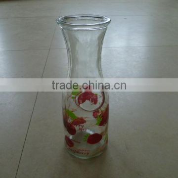 hand painting glass bottle