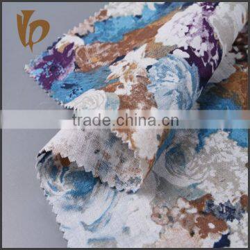 Jiangsu Taizhou Factory Indian Clothing Linen Viscose Fabric Printing Flower Fabric photo-2