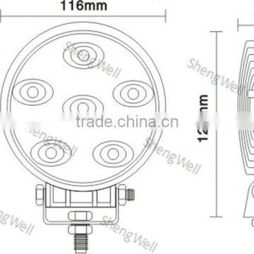 18W 9--32V Round IP67 Epitsar 4" real factory flood/spot beam 1year warranty led work light 18w