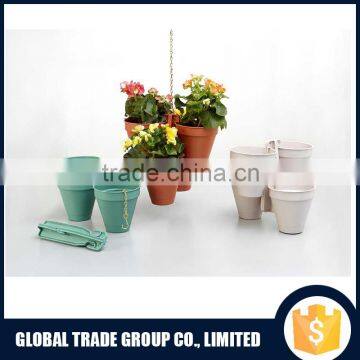 4 PCS Combined Hanging Cluster Pots & PP Plastic & 1 pc Chain 551246