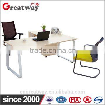 Comtemporary office furnitures L sharp staff table office desk for two people(QE-29)