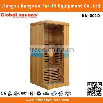 Far infrared solar outdoor wooden bath barrel sauna steam room KN-001D