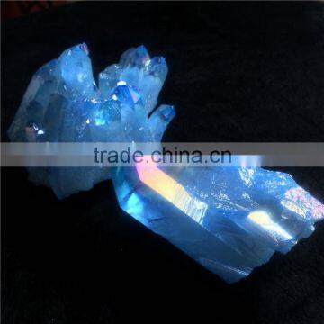 Electroplated Blue Rainbow Crystal Cluster Drusy Ornaments