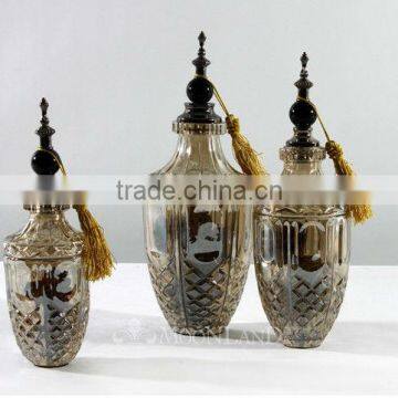 New design Home Decor delicate Galss Storage jars