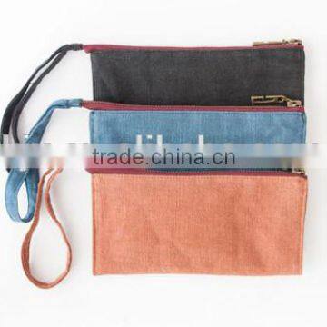 BA-1227 Men Cotton and Linen custom Logo Card Cash Fashion Wallet Cheap Wallet