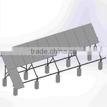 C-profile Ground mounting system steel material cement foundation