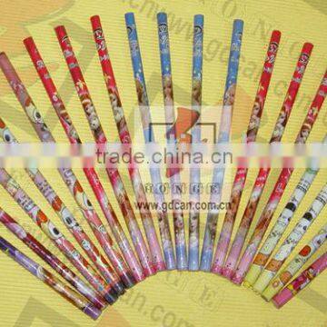 Packing factory Fashion round flower paper pencil with matt laminated