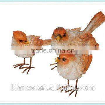 resin bird figurine with long feet home and garden decor