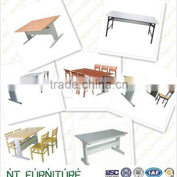 modern book case mdf school library furniture student desk and chair