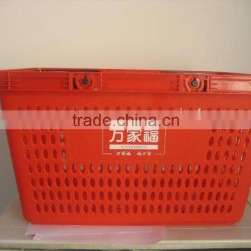 RH-BPH28-1 Eco Friendly HDPP Red Plastic Shopping Basket photo-3