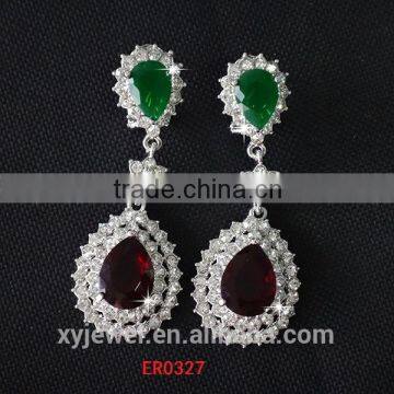 semiprecious stones Wedding Occasion jewelry silver earring