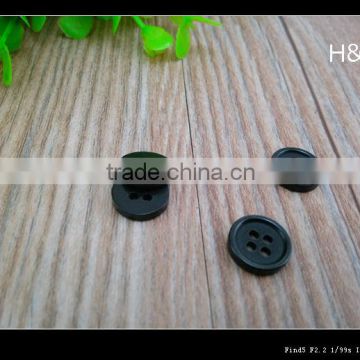 18L thin edge 4-hole resin black shirt button