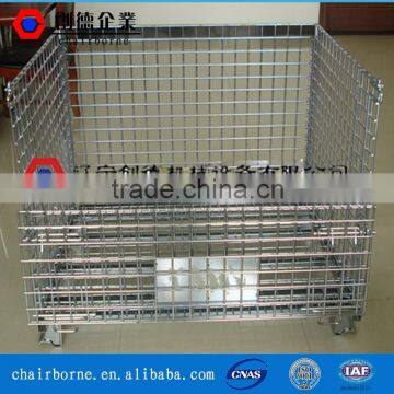 Designed as your request Steel weld custom Euro wire mesh container for warehouse storage