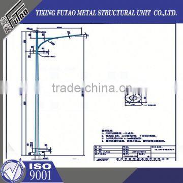 High quality galvanized q235 lamp pole