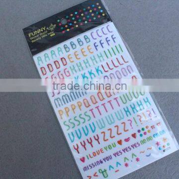 Self Adhesive Fabric Sticker,alphabet Sticker,resin Sticker photo-2