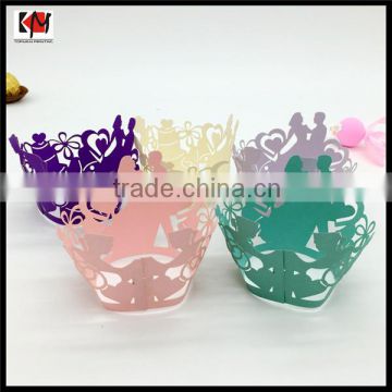 Hot sale exquisite laser cut cupcake wrapper