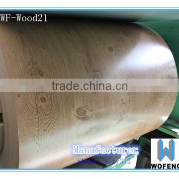 Wooden grain steel coils for building materials