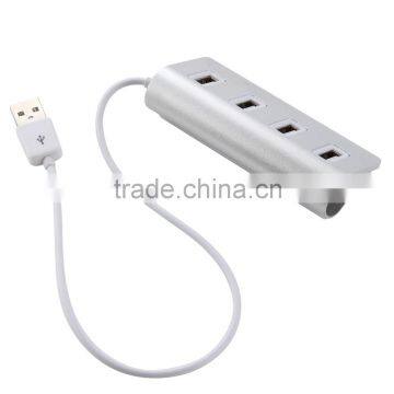 Multi 4 Port Aluminum Man Usb 2.0 Hub From China Suppliers With Blue LED Indicator Lights photo-2