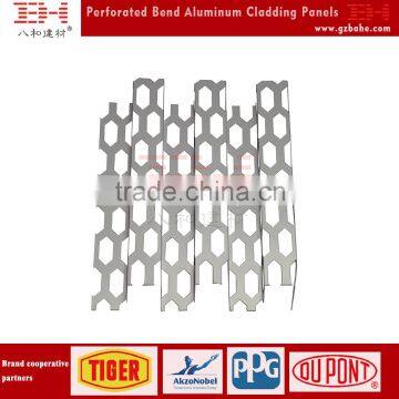 Fire rated perforated aluminum wall cladding