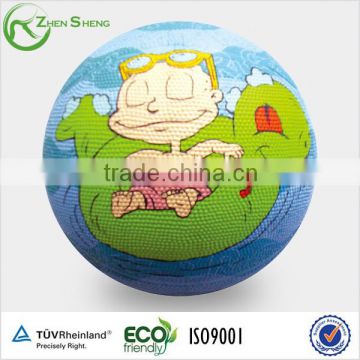 Zhensheng Children Environmental Protection Rubber Basketballs Cartoon Design