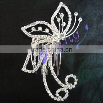 fashion butterfly rhinestone hair combs
