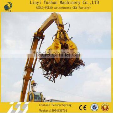 wheel loader log grapple, wood grass fork, wood grapple attachment