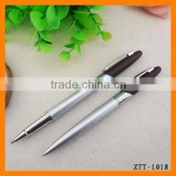 Promotional Metal Couple Pen Ballpoint Pen And Roller Pen Print Logo ZTT-1018