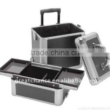 Black Aluminum Hair Stylists Trolley Case