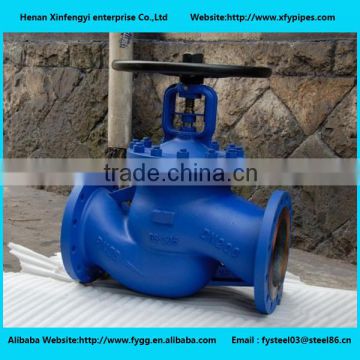 DIN standard bellow seal globe valve drawing