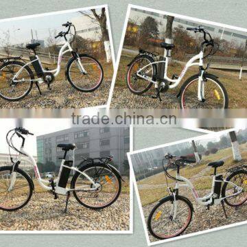 2014 cheap green female city e bike manufacturer direct