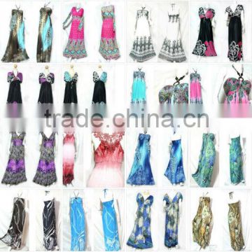 fashion retro HIPPIE BOHO FLORAL PAISLEY ART PATTERN maxi long dress wholesale