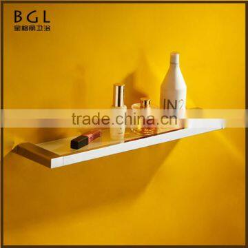 No.85537 Understated Design Brass Chrome Finishing Wall Mounted Bathroom Accessories Glass Shelf