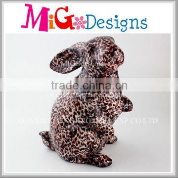 Decor Ceramic Rabbit OEM Full Printing Guitar Bank