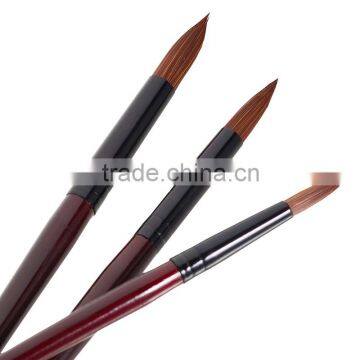 Professional Upscale Long Wooden Handle Horse Hair Round Artist Water Color Absorbing Brush Set for Watercolor Painting photo-4