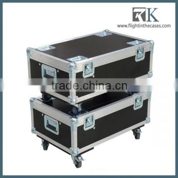 RK Flight Case for projector NEC PH1000U. Divided spaces for accessories. Fittings on lid for stacking crates.