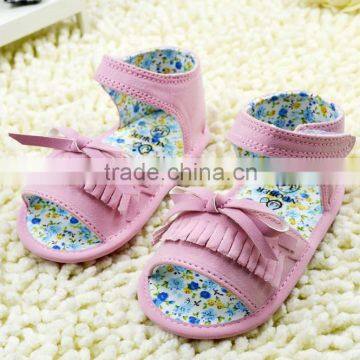 Cute baby sandals kids todder shoes with tpr outsole 2016