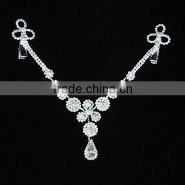 flower teardrop pendant rhinestone hair accessories