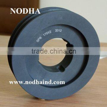 V grooved pulley with taper lock, cast iron taper bush pulleys, V pulleys SPB180-2 SPB190 SPB200