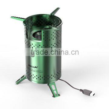 new designed single burner cylinder outdoor stove camping pellet stove and firewood burner