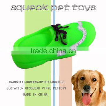 Promotion Item Squeaky Leather Shoes Vinyl Toy vinyl pet toy shoes