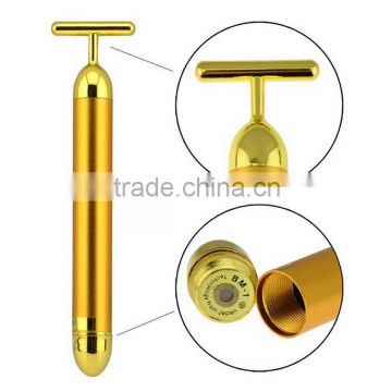 T-Shaped facial massager skin care product 24k gold beauty bar with OEM/ODM service