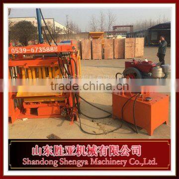 Hydraulic concrete hollow brcik making machine east operation made in Shengya for building house price list