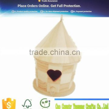 customized soild wooden bird nest cheap price new differnt shape