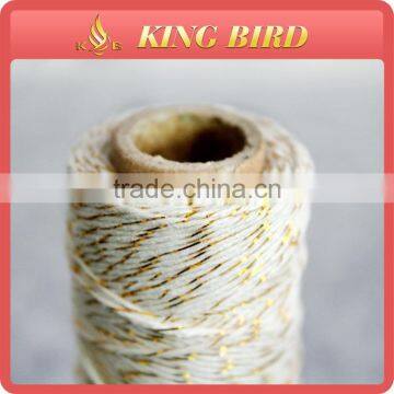 Blended cotton and metallic knitting yarn for rugs