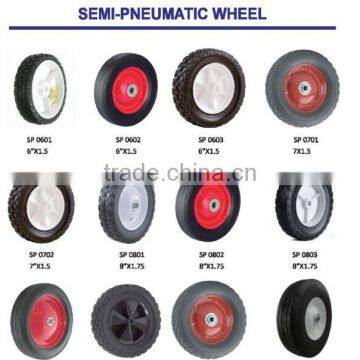 Top Quality Semi Pneumatic Rubber Tyred Wheels With Steel Rim photo-2