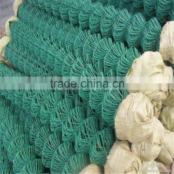 garden use pvc coated galvanized green vinyl coated chain link fence/temporary chain link fence