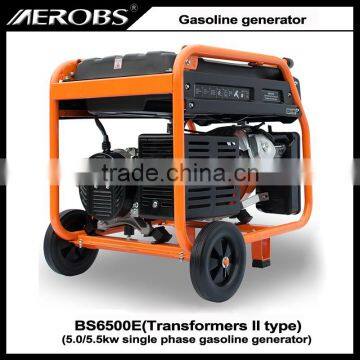 BS6500E 5.0 5.5KW Electric Start Single Phase Gasoline Generator