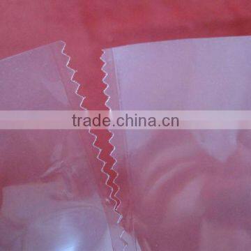 Back-sealed Plastic Bag With Sawtooth