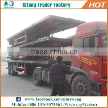 Factory Direct 3 Axles 20 40 Feet Container Platform Truck Trailer Shipping Container Trailers for Sale photo-3